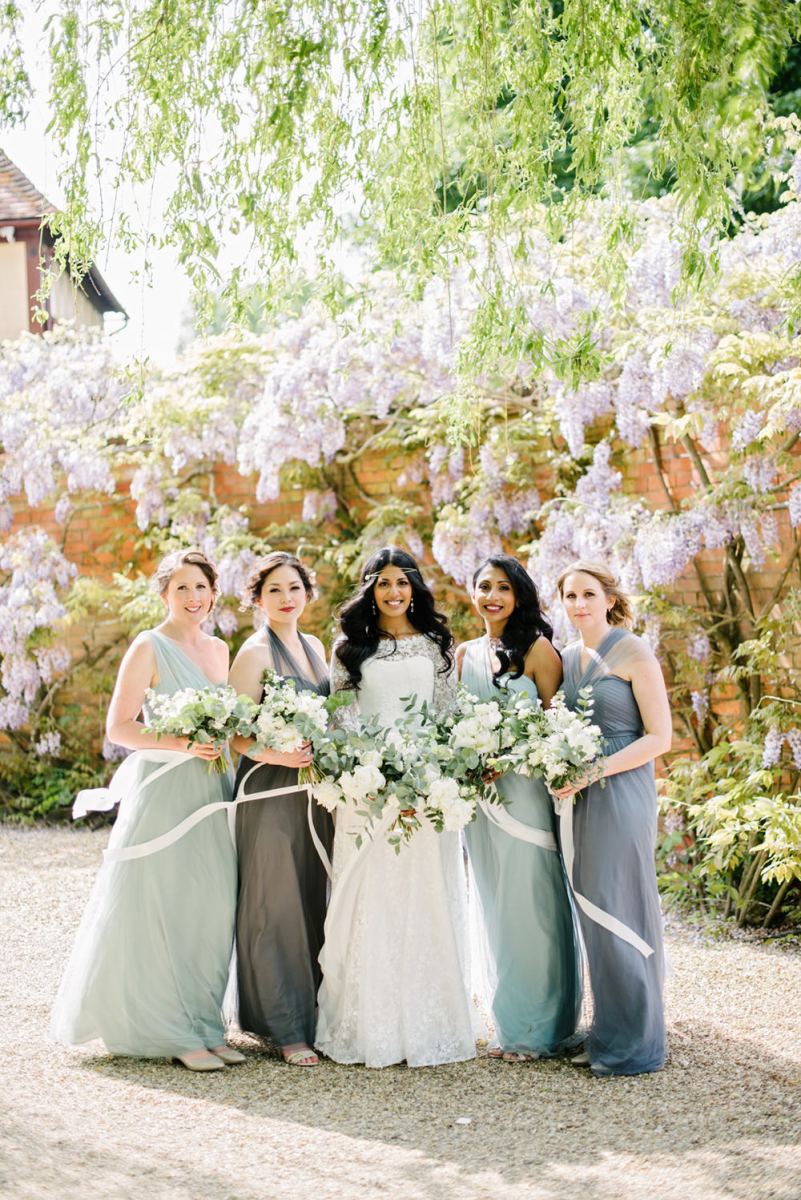 grey green bridesmaid dresses