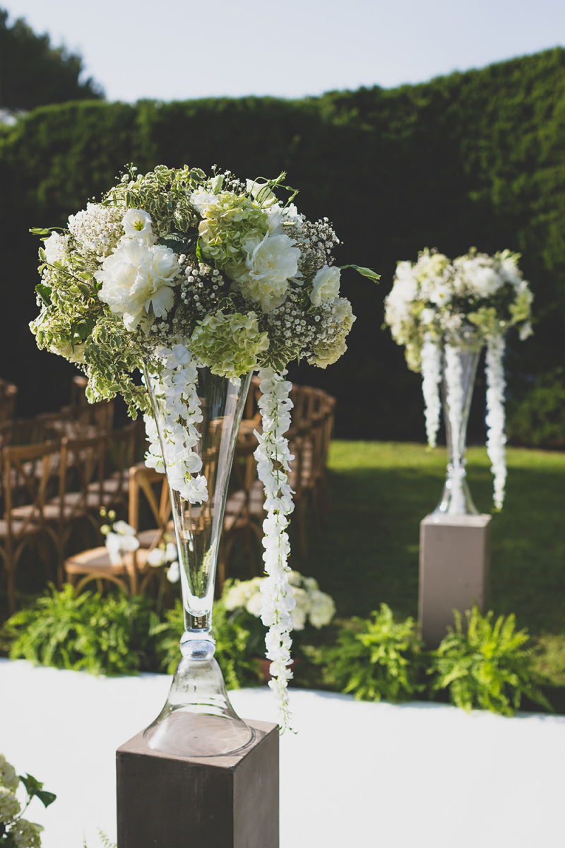 Jewish Wedding Ceremony with Customised Jackets & Floral Moon Gate