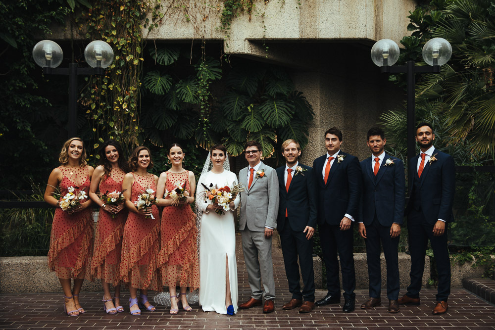 light orange bridesmaid dresses