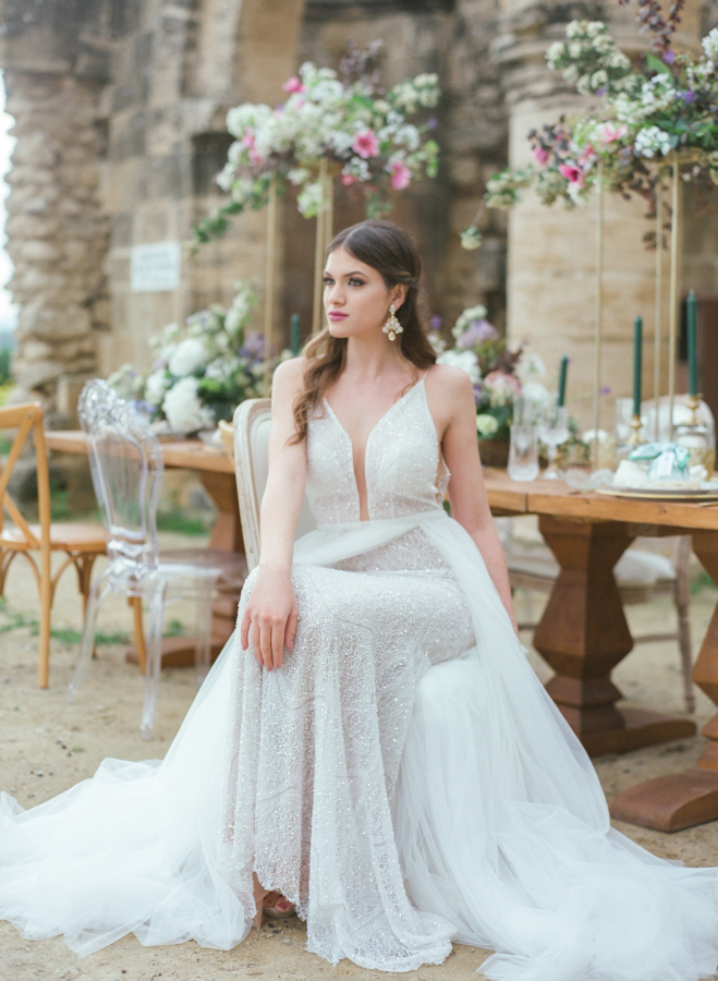 Agios Sozomenos Cyprus Wedding Venue with Romantic Wedding Flowers and