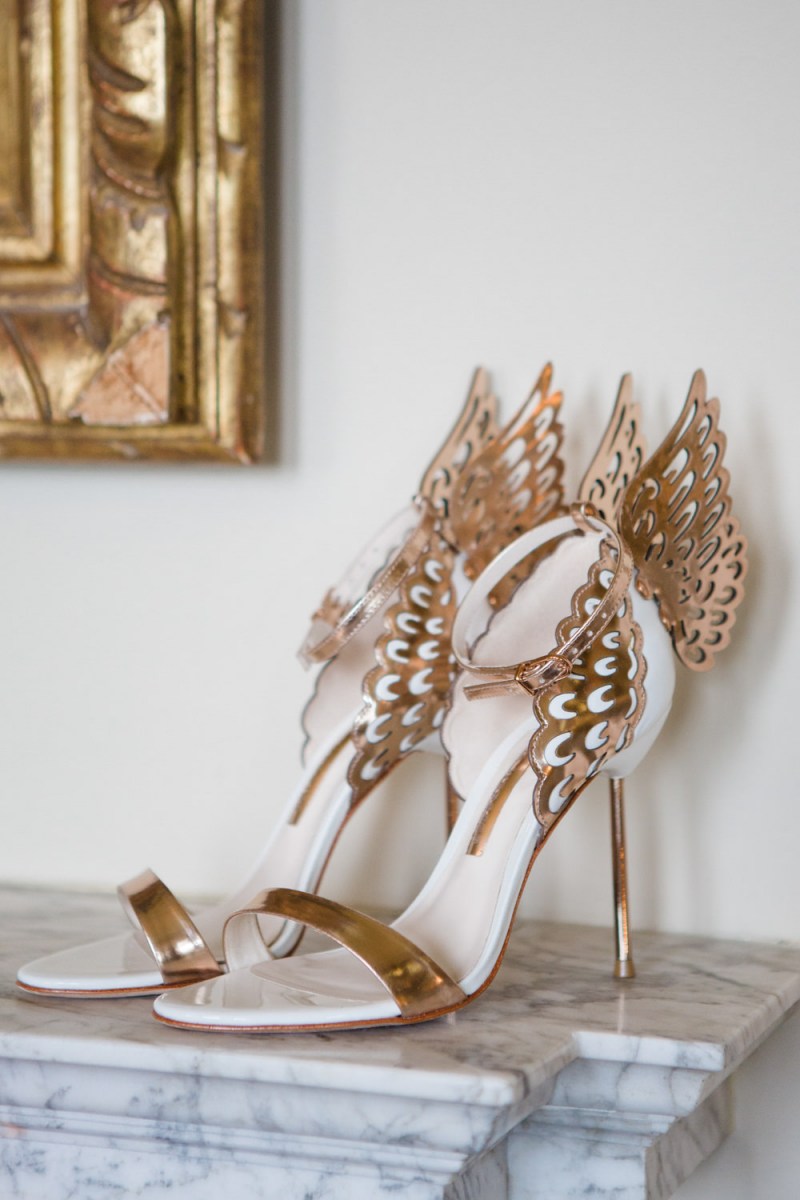 gold wedding shoes for bridesmaids